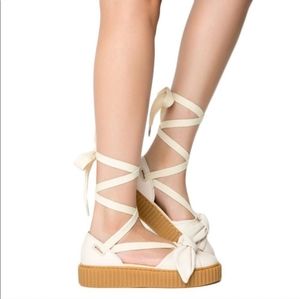 FENTY X PUMA Lace Up Bow Creepers by Rihanna.